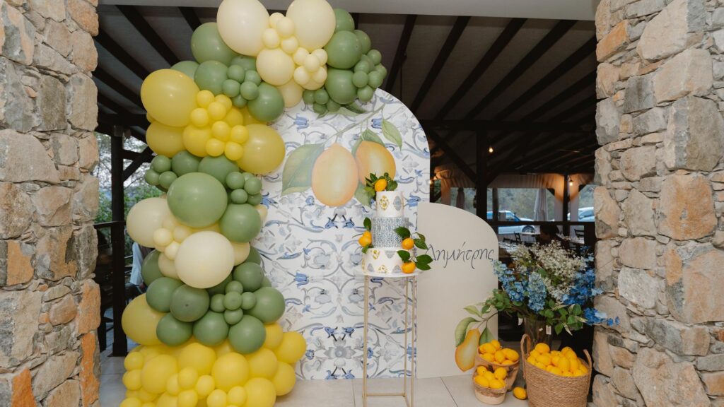 positano christening theme decor cyprus